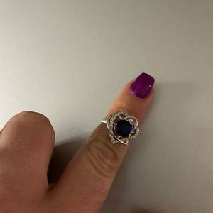 Cobalt blue sterling silver band